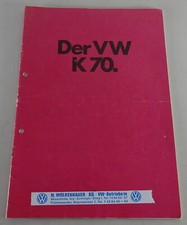 Prospekt / Broschüre VW K70