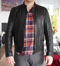 BOSS Lederjacke Herren Gr. 52