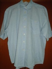 GINO LOMBARDI Damen Leinen Hemd- Bluse, Blau, Tasche, Größe 40, L