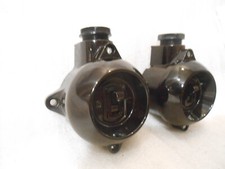 Orig. Bakelit Licht Schalter Kippschalter Aufputz schwarz Feuchtraum Steckdose