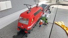 Playmobil RC Train, Eisenbahn, Elektrolok 4010 mit Waggon und Bahnübergang #21#