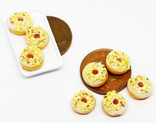 Puppenhaus zimt bedeckt donuts - puppenhaus,