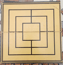 vintage ca. 60er   Spielbrett aus Pappe  für Schach Dame  Mühle 31 x 31 cm