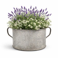 Alter Zinktopf Pflanzkübel