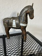 pferd holz deko mit Perlmut Einlage Selten Geschenk Figur Tier Selten Blickfang