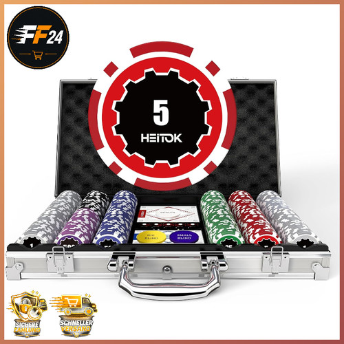 Poker koffer 300 chips 5g - koffer,