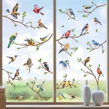 Fensterbilder Vögel auf Ast