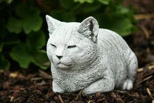 Frostfeste Steinfigur Katze