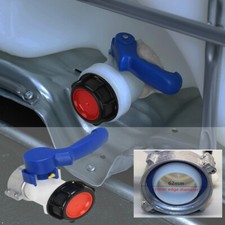 IBC Adapter Klappenhahn Tank Container Auslaufhahn Wasserhahn Zubehör DN40(62mm)