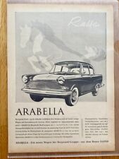 Borgward Arabella Oldtimer Lloyd Original 1959 Vintage Advert Werbung Reklame V2