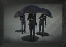 Regenwanderer gerahmtes