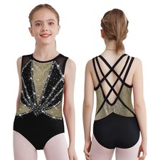 DE Mädchen Turnanzug Glitzer