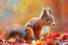 Rotes Eichhörnchen Leinwand