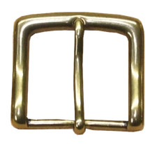 MASSIV MESSING Schnalle Gürtelschnalle nickelfrei goldfarbig Ø 35 mm Stabil