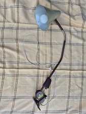 Alte Zweckleuchtenbau Gelenkarmlampe Werkstatt Lampe Schwanenhalslampe !