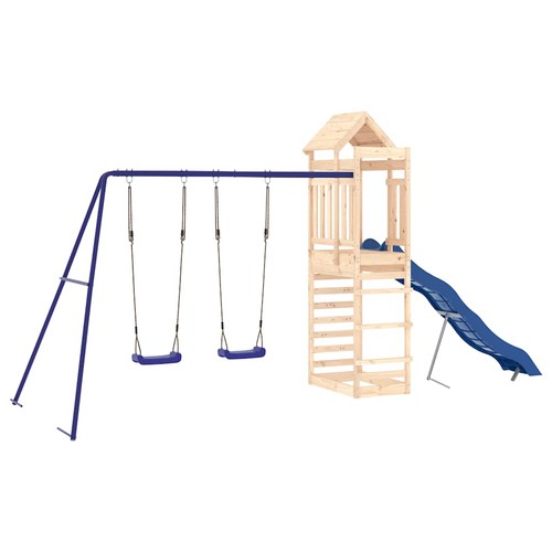 Spielturm aus massivholz mit - massivholz,