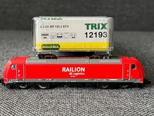 Spur N Minitrix 12193 Railion DB Logistics Ellok 185 258-1 vrot Ep 5 DCC KKK OVP