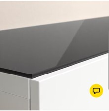 Hemnes Glasplatte Antrazit