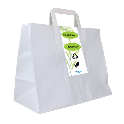 Papiertragetasche weiß - papiertragetasche,