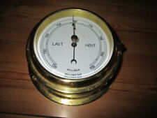 Schönes älteres Schiffsbarometer Bullauge Messing 22 cm guter Zustand