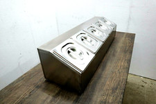 Aufsatzbord Zutaten Pizza mit 5 GN Behälter 1/6 u. Deckel 85,5x25cm Gastro neu