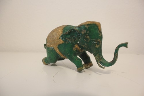 Dekorativer bronze elefant - bronze,