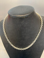 BOHNEN-KETTE SILBER 925 PUNZIERT 22 GRAMM  UNISEX +  KARABINERVERSCHLUSS