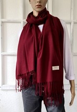 XXL Winter Schal Fransen Cashmere Touch super soft 100% Viskose uni viele Farben