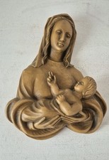 Heilige Maria Madonna Jesuskind Wandskulptur Religiöse Kunst Mutter Gottes