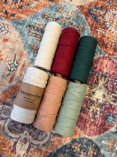 Makramee garn set - set, 6