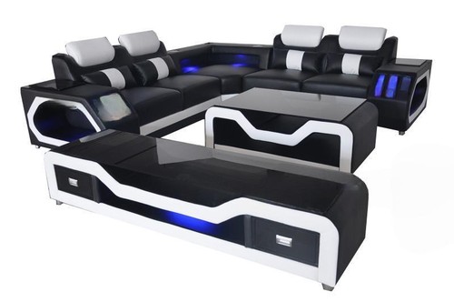 Leder sofa mit usb couch - sofa,