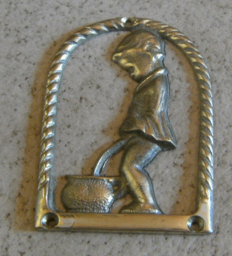 Toilettenschild manneken - ,