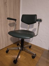 Vintage Grun Leder Bürostuhl