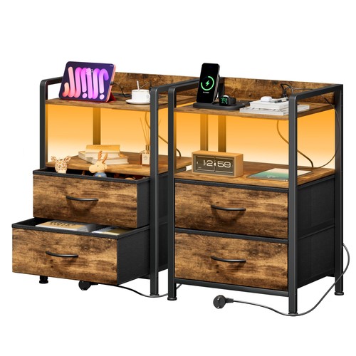 Nachttisch 2er set led - set,