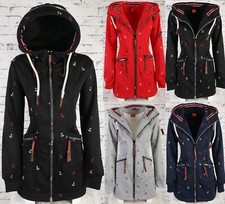 Damen Sweat Parka Mantel Jacke
