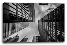 Wandbild Hochhäuser schwarz