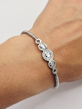 DAMEN EDELSTAHL SCHIEBE ARMBAND ELEFANT VERSTELLBAR DAMENSCHMUCK