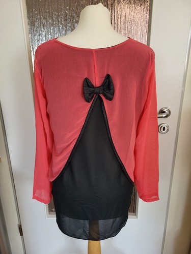 Bluse schleife langarm luftig - bluse,