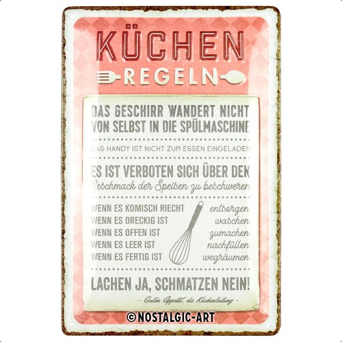 Blechschild 20x30cm retro - blechschild,