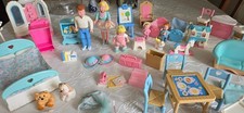 MEGA Vintage Konvolut Fisher Price Loving Family Figuren, Möbel & Zubehör!