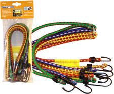 4er Set Gepäckspanner mit Haken | Gepäckspinne | Ø8mm Länge 90cm