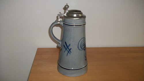 Krug mit deckel steinzeug - mit,