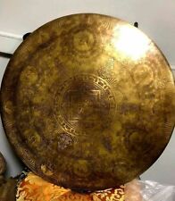 Tibetan Tempel Mandala Zimbel Om Tibetan Script Etched Hand made Gong