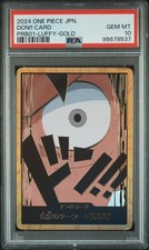 PSA 10 One Piece TCG 2024 PRB01 DON!! CARD Luffy GOLD JPN Karte mit Mängel!