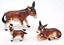 Porzellan Esel Familie 3
