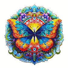 2D Holzpuzzle Schmetterling