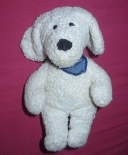 Älterer Sterntaler Hund ca 20 cm creme blaues Halstuch