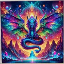 5D Diamond Painting Stickerei 30x30cm Bilder Set Malen nach Zahlen Drachen