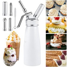 Professioneller Sahnespender Sahnesiphon Aluminium Sahnebereiter mit 3 Düsen