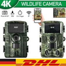 Wildkamera 4K Video Wildtierkamera60MP Full HD WLAN mit Handyübertragung APP